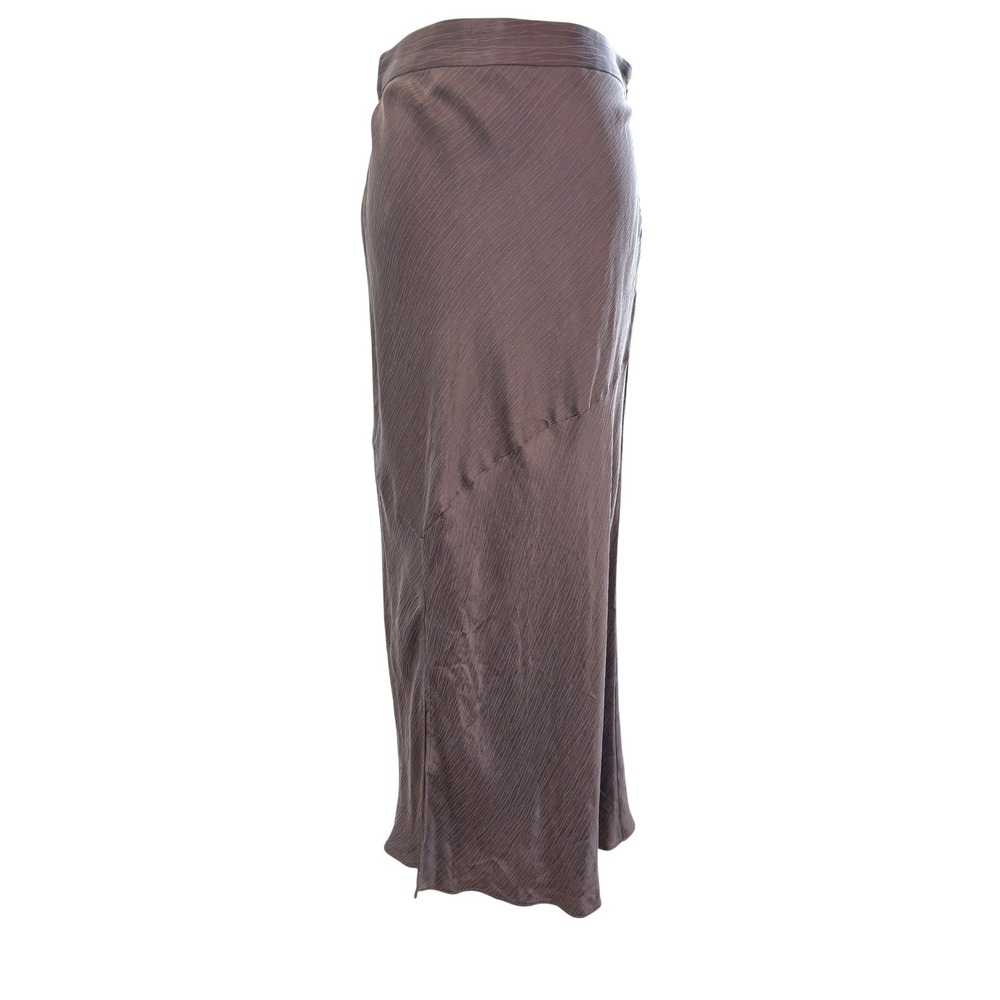 Hutch Midi Skirt Gray Womens 6 Textured Cupro Viscose‎ Bias Cut Silky Charcoal